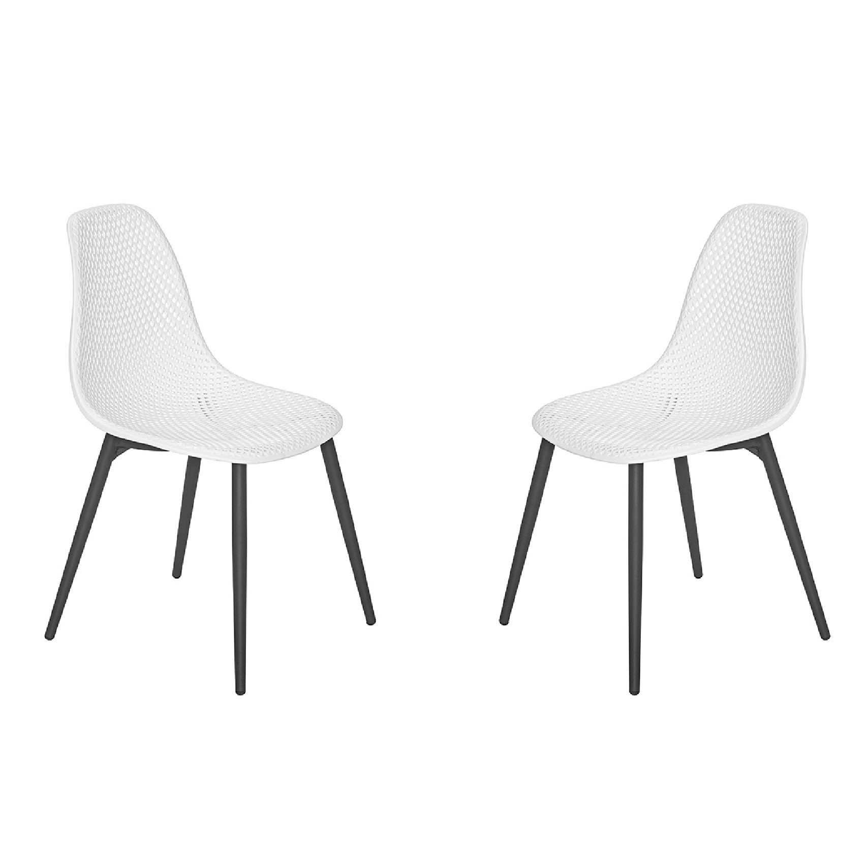 Lot de 2 chaises exterieur en résine tressée, HOME MAISON