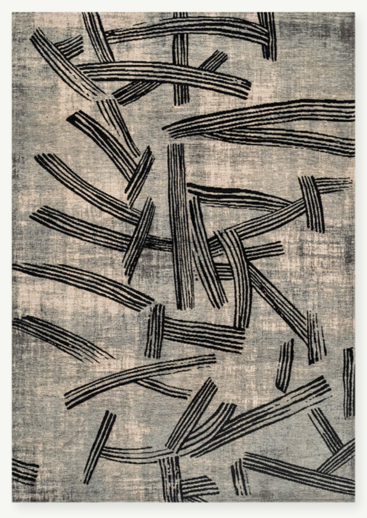 Tapis de salon moderne tissé plat style japonais KATANA, NOVATREND