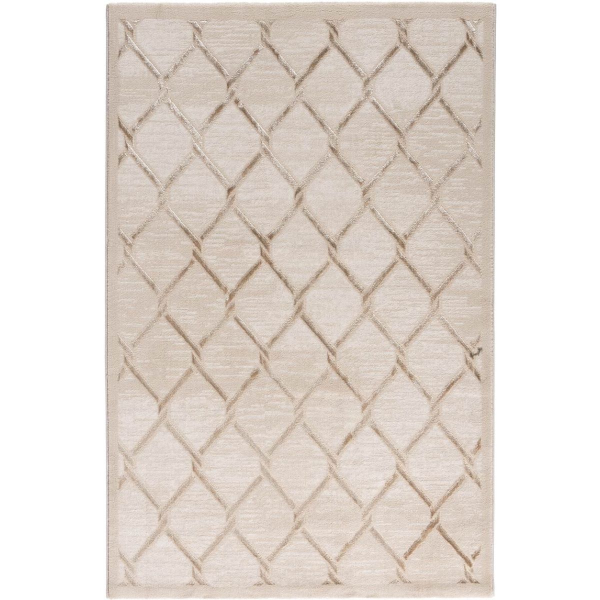 tapis effet 3d contemporain beige interieur brillant binche