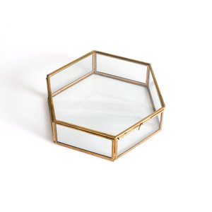 Коробка шестиугольная из стекла и латуни, Uyova LA REDOUTE INTERIEURS image