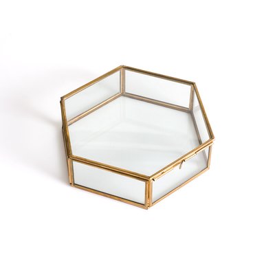Uyova Hexagonal Box in Glass & Brass LA REDOUTE INTERIEURS