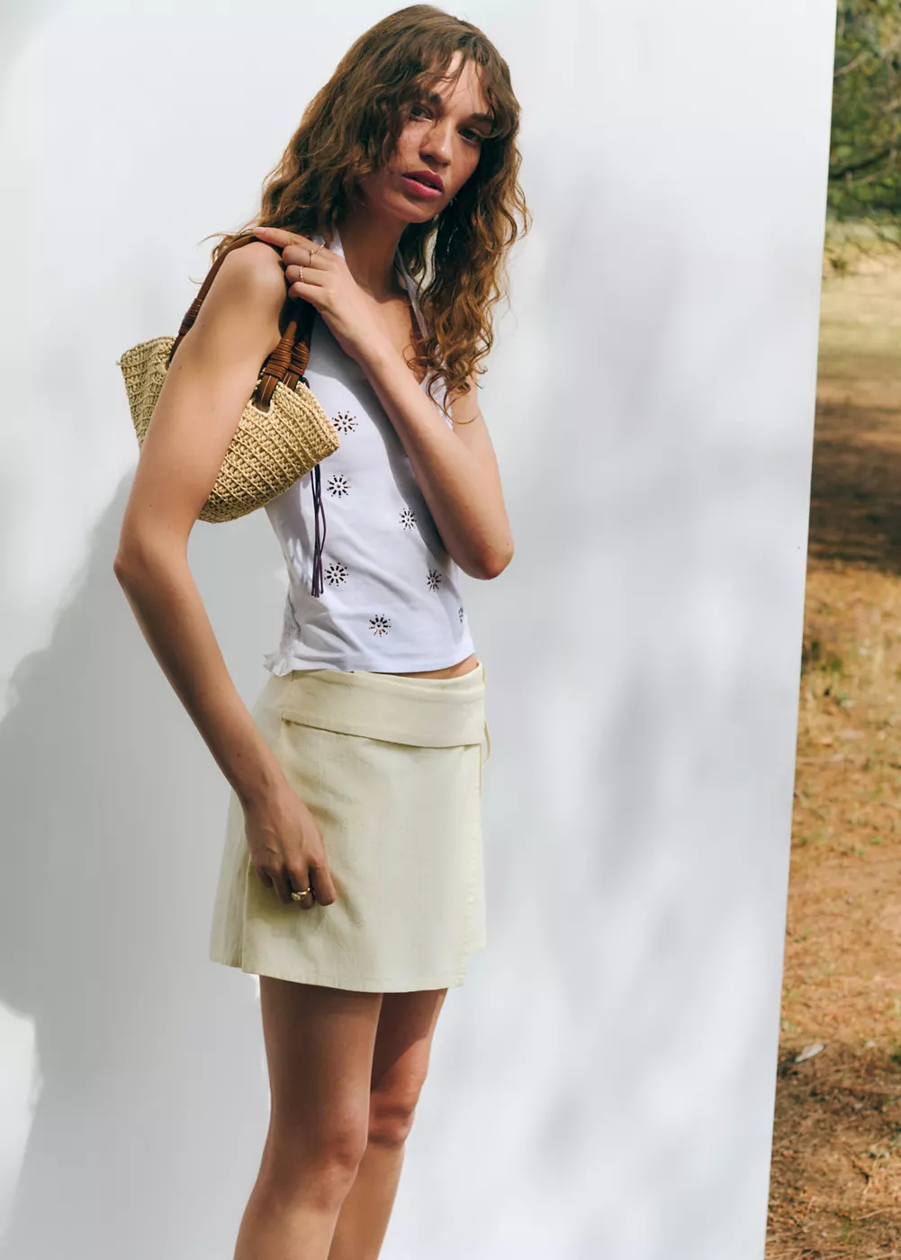Short 100 % coton avec lien à nouer, MANGO TEEN