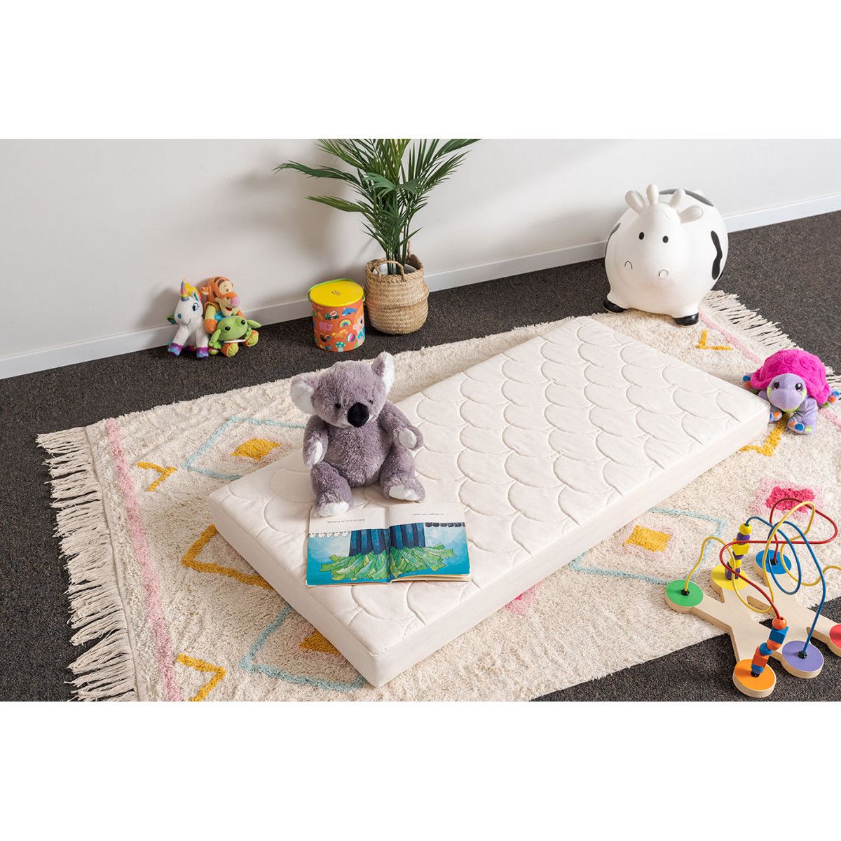 Matelas A Mousse Biocell Confort Et Coton Bio Nature Bebe Blanc Pilimpi La Redoute