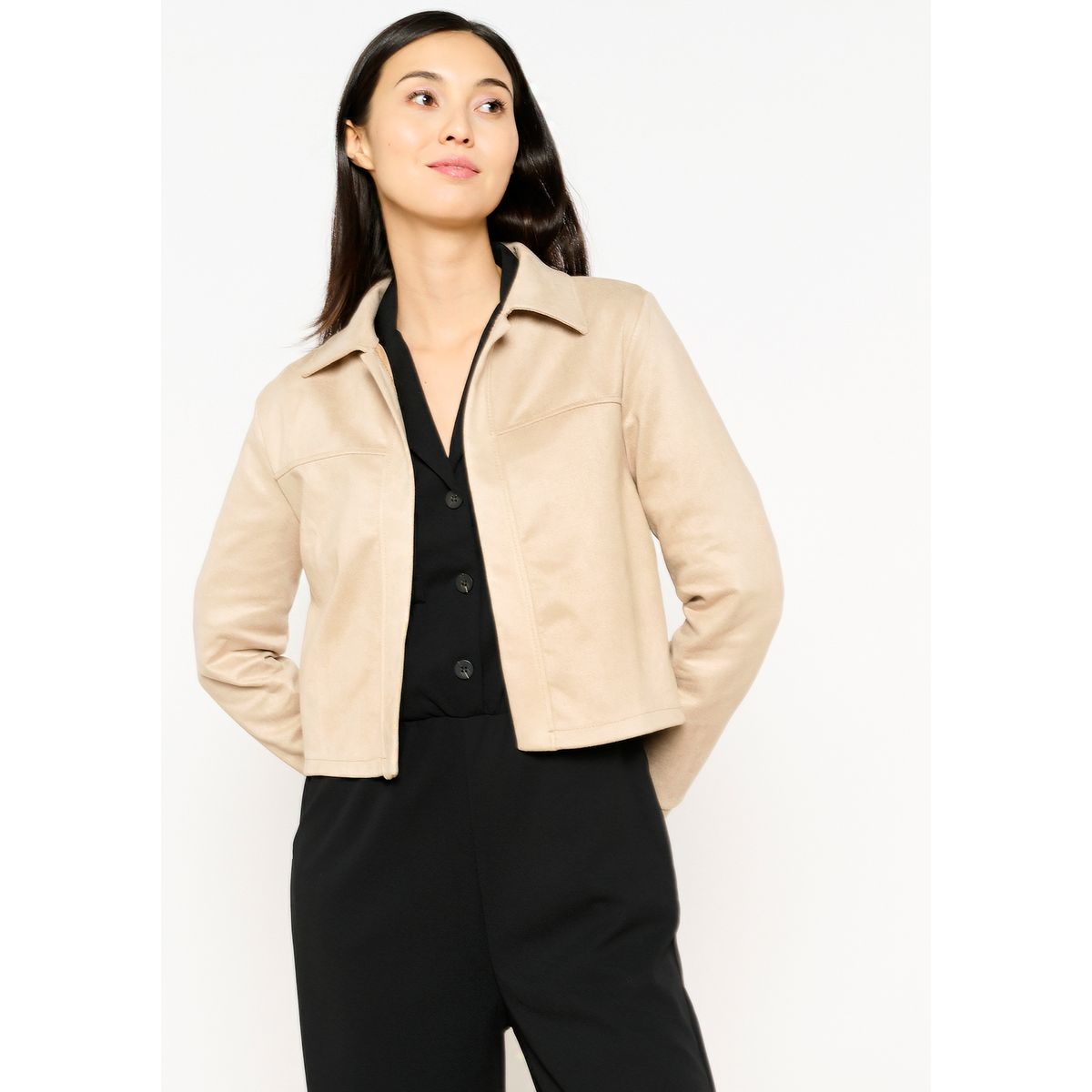 Veste longue suedine discount femme