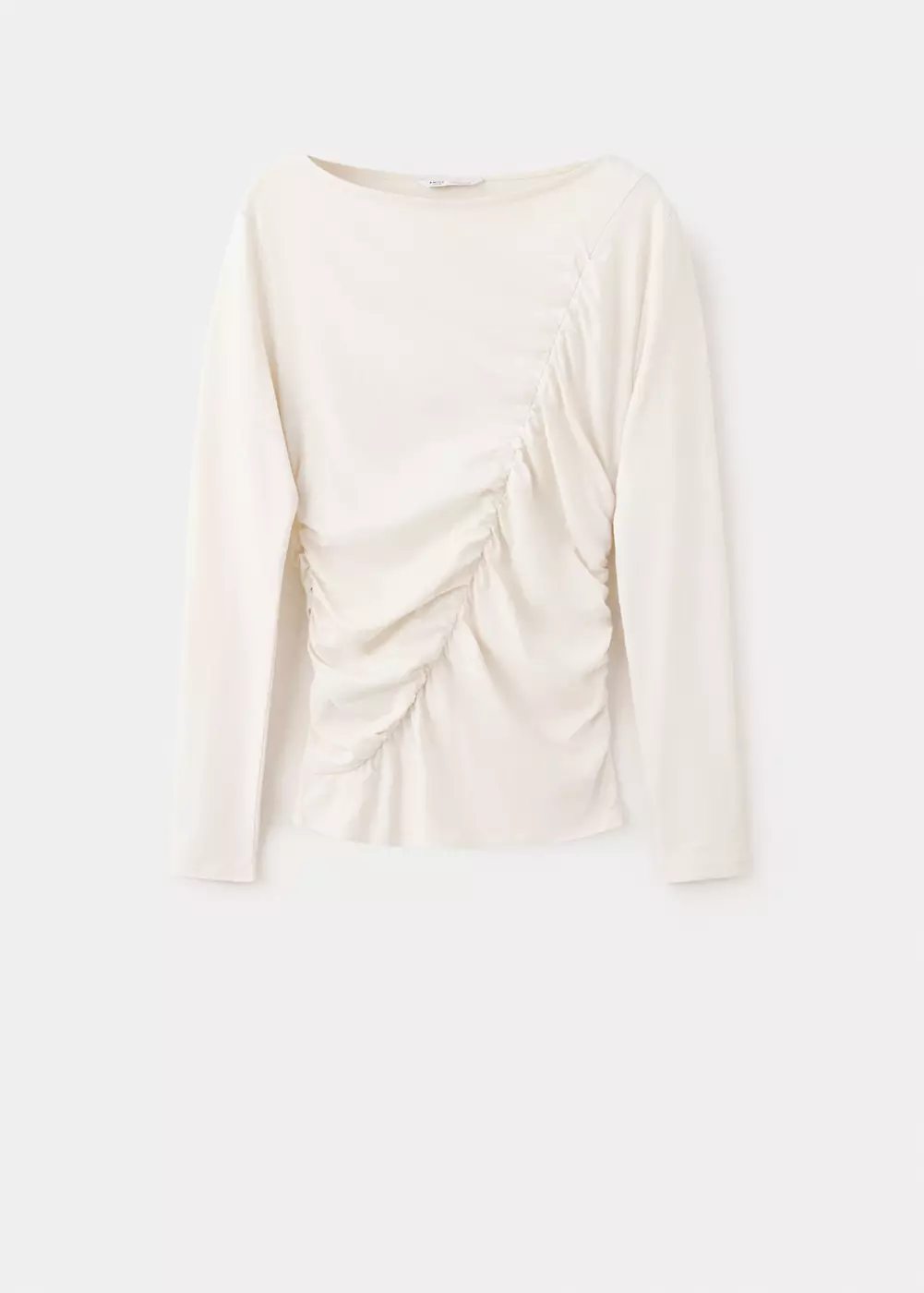 T-shirt coton drapé, MANGO TEEN