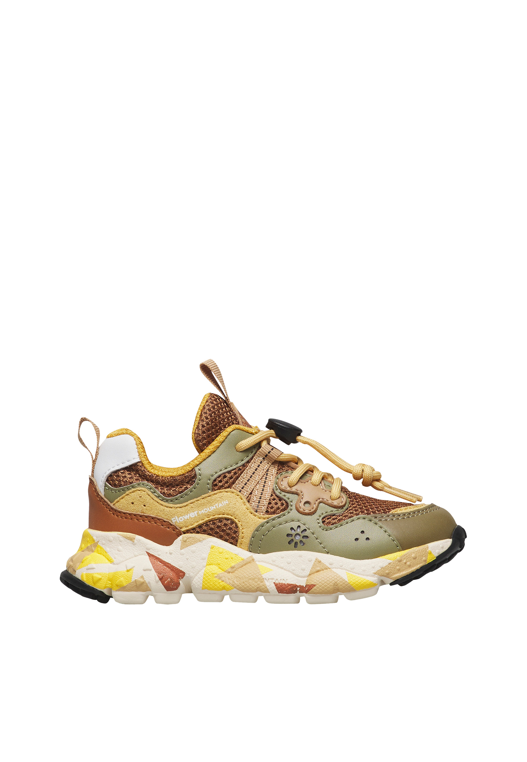 Sneakers en simili cuir et tissu technique YAMANO 3 JUNIOR., NATURINO