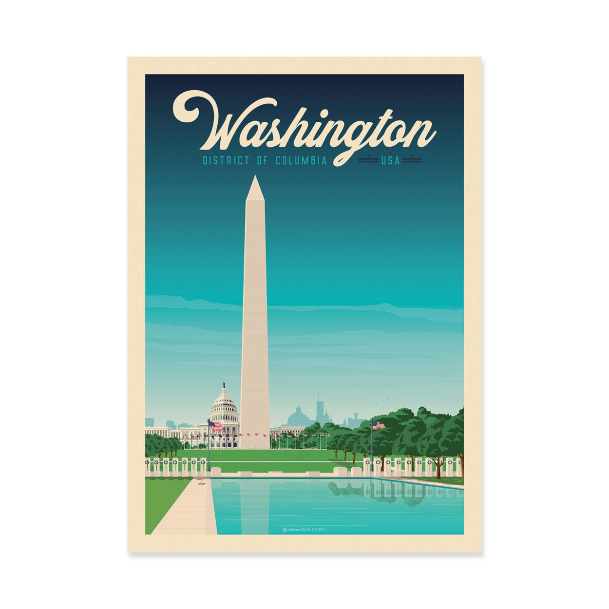 Affiche d'art - Washington - Olahoop Travel Posters, WALL EDITIONS