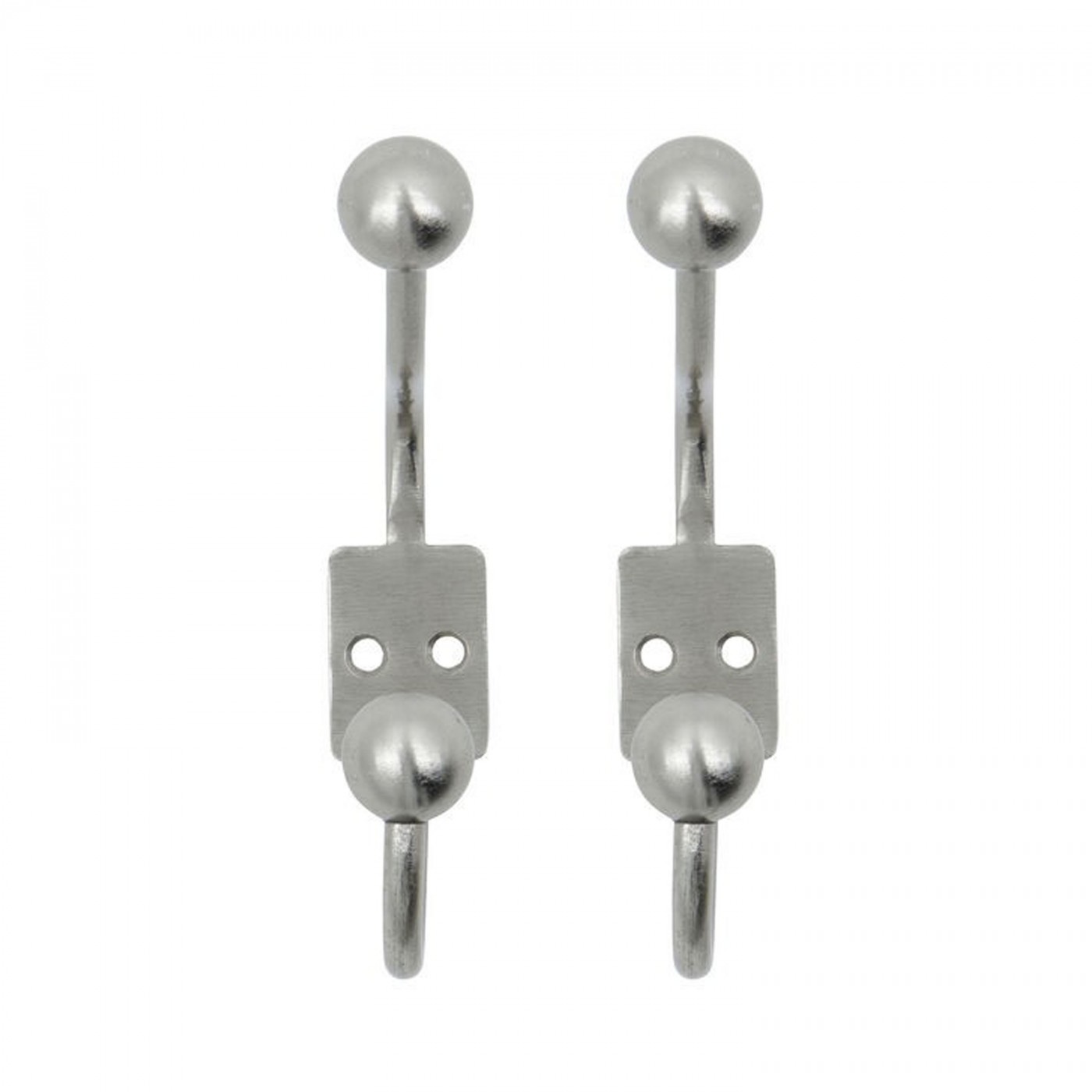 Lot de 2 patères double en acier Ball, HOUSE DOCTOR