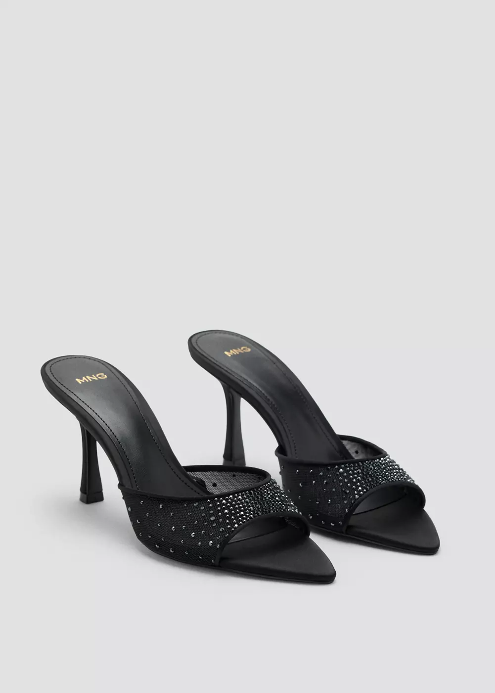 Sandales talon strass, MANGO