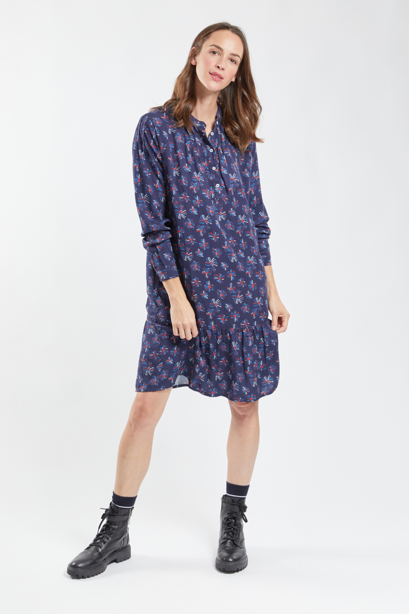 Robe fleurie manches longues, ARMOR-LUX