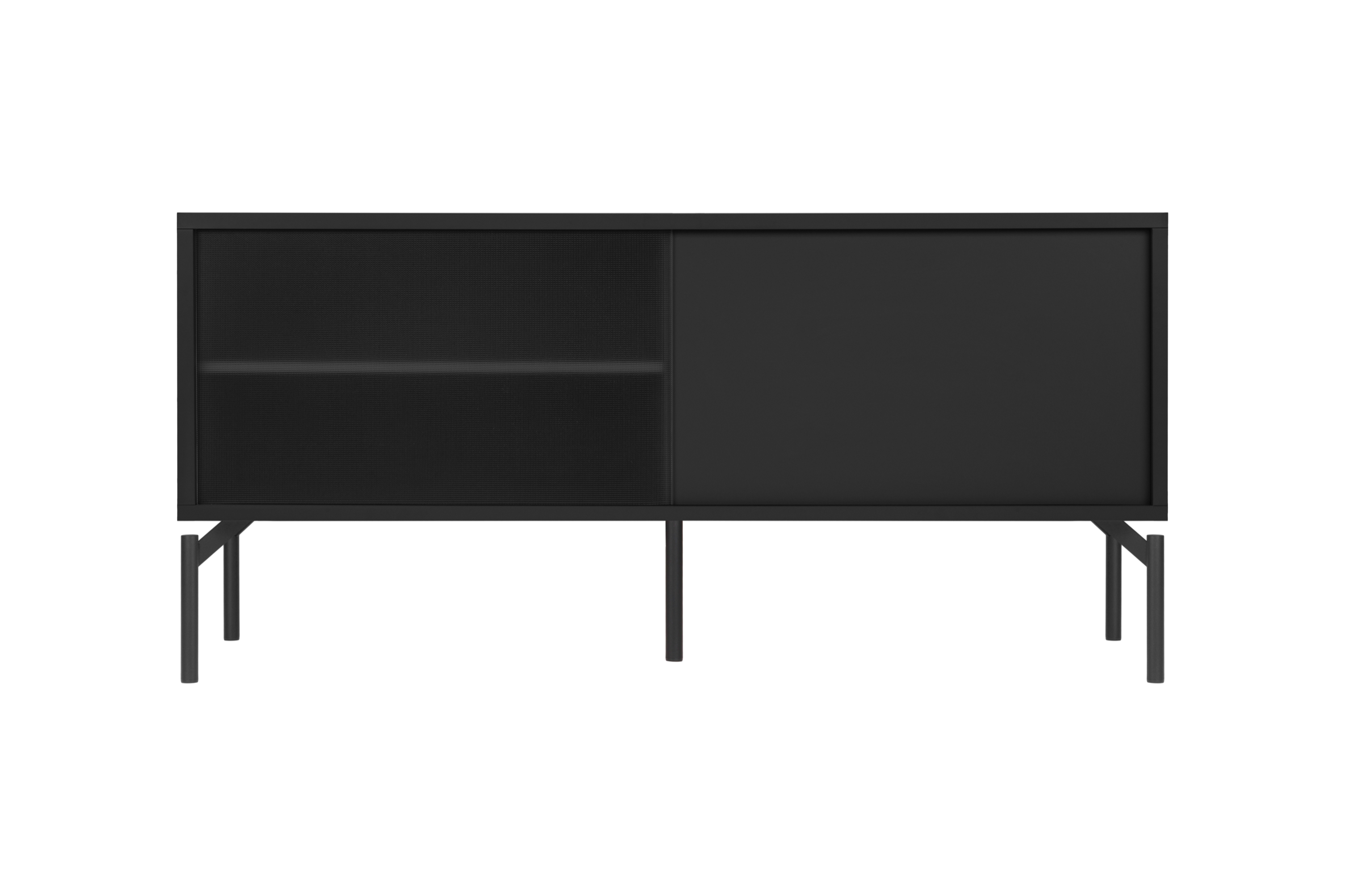 Meuble TV Met Mini - 2 niches, 2 portes, finition board, NOO.MA