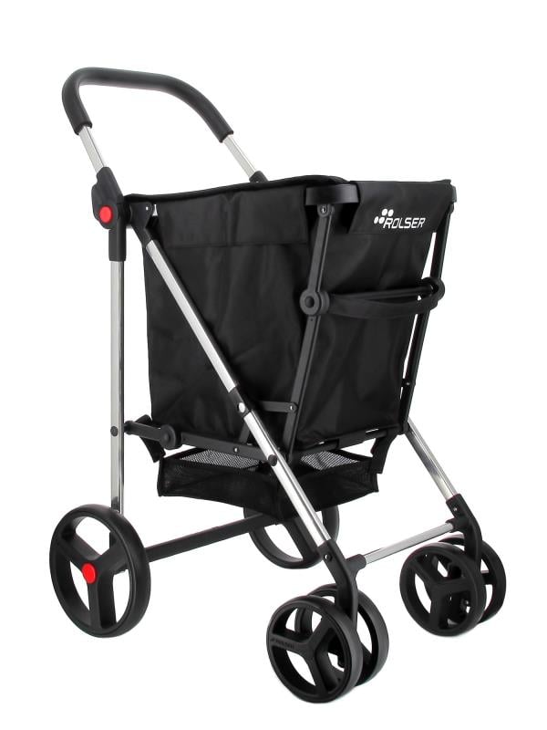 BB BASKET TWEED marine - Chariot de course Pliable - 4 roues - Noir, ROLSER