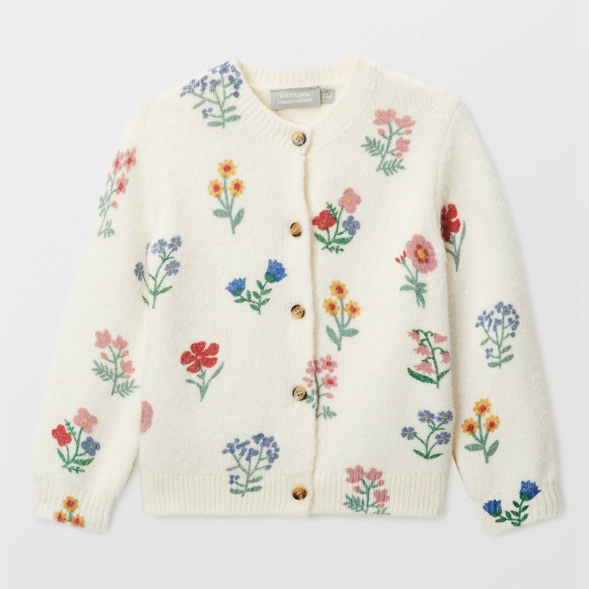 Cardigan tricot imprimé, BOUT'CHOU