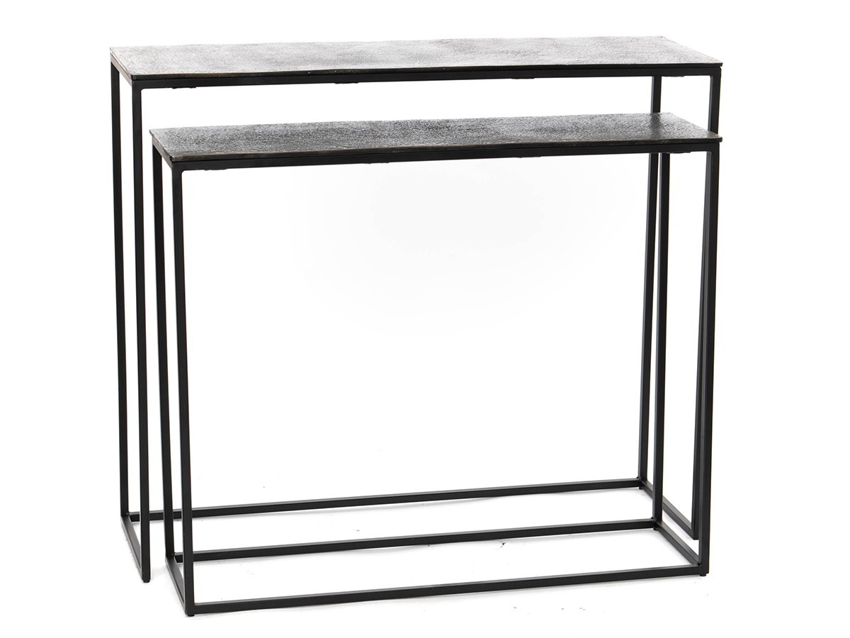 Lot de 2 Consoles Alu Silver, AMADEUS