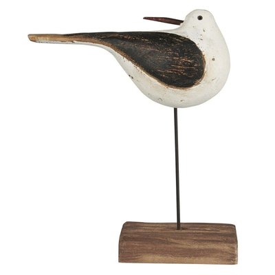 Sculpture oiseau bois sur tige IB LAURSEN