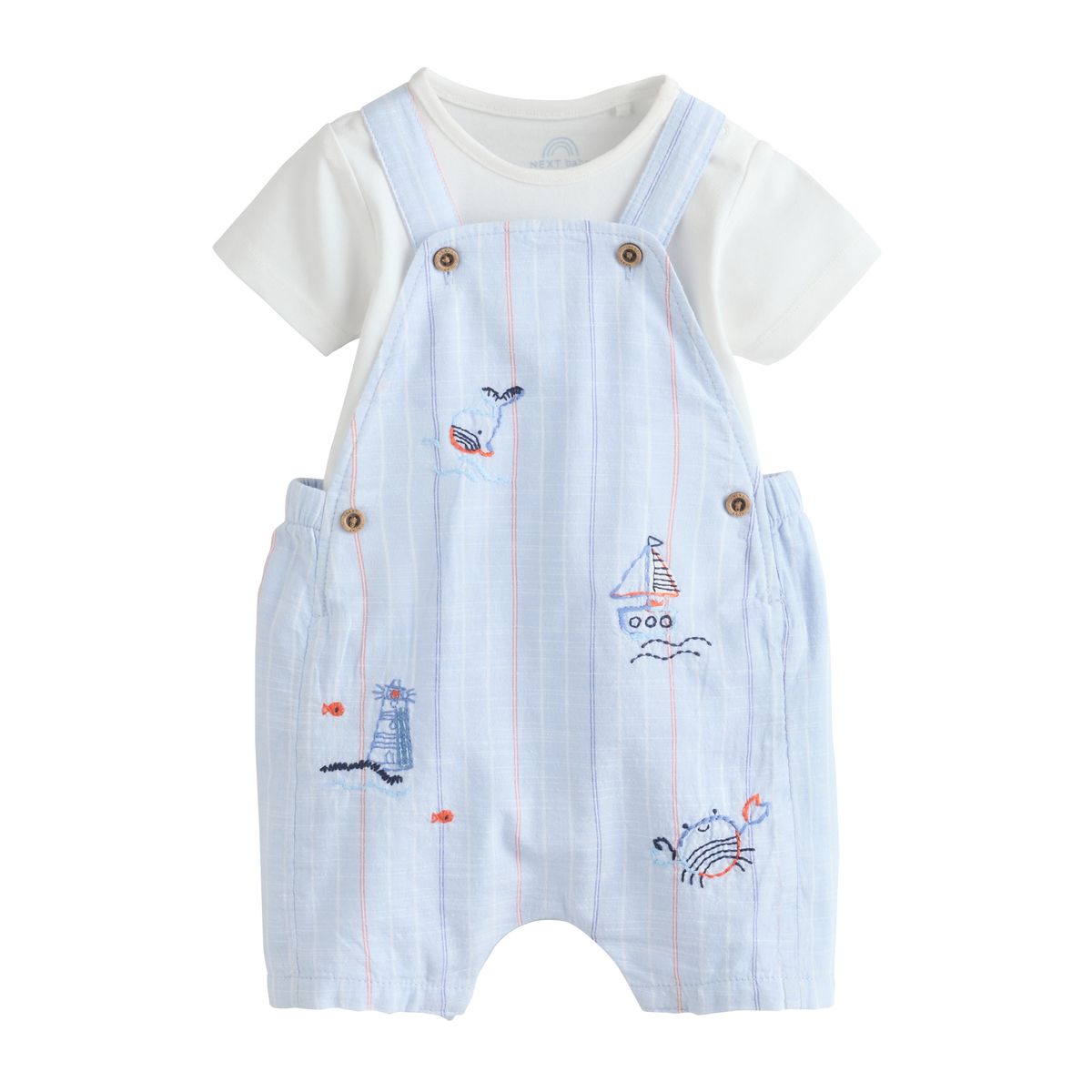 Ensemble bébé avec body et salopette, NEXT