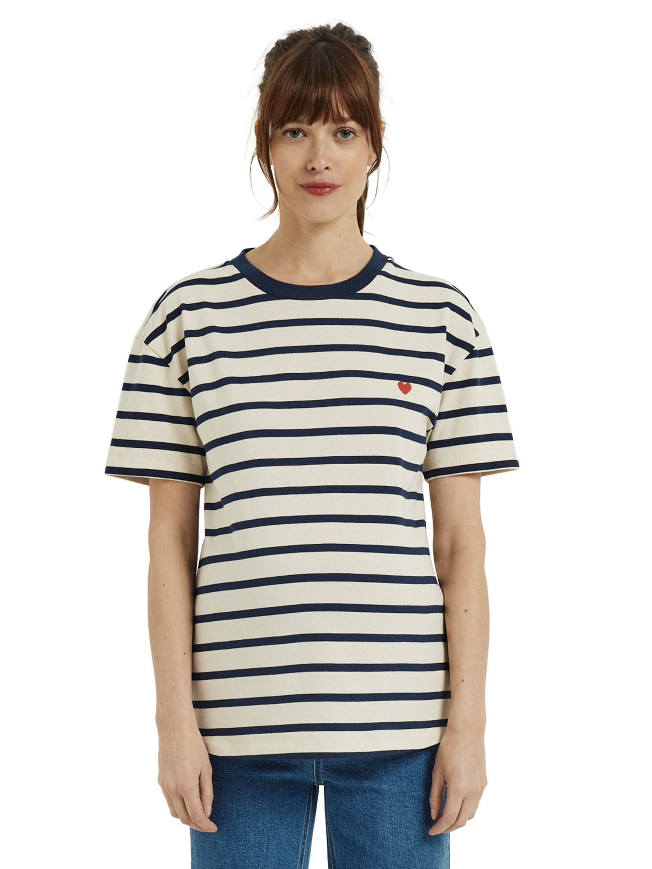 T-shirt rayé de grossesse en coton biologique*, VERTBAUDET