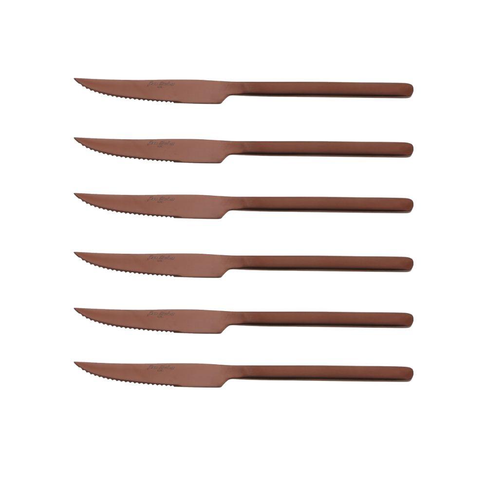 Couteaux de table Anuradha cuivre (lot de 6), JEAN DUBOST