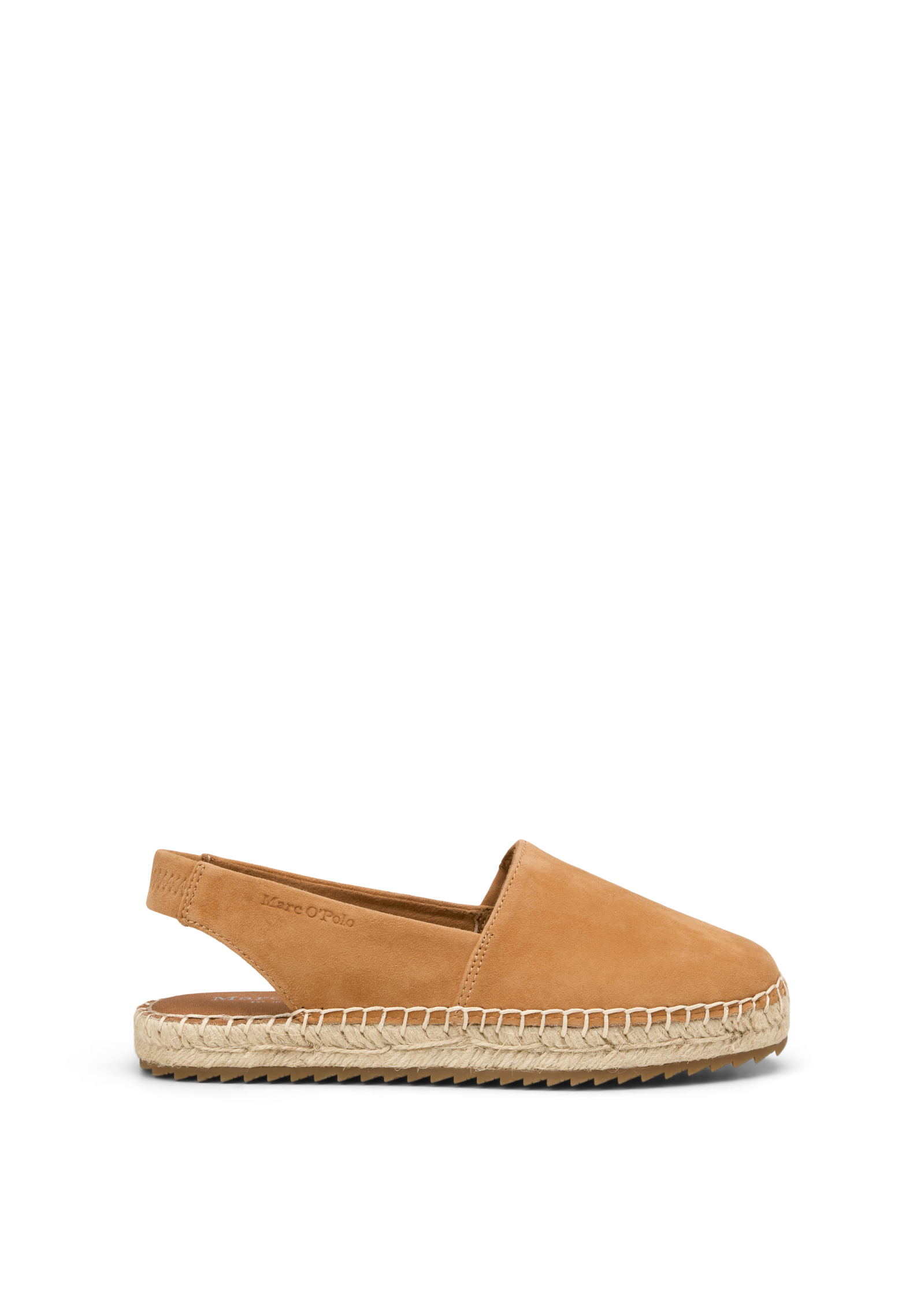 Espadrilles slingback en cuir de chèvre suédé, MARC O'POLO