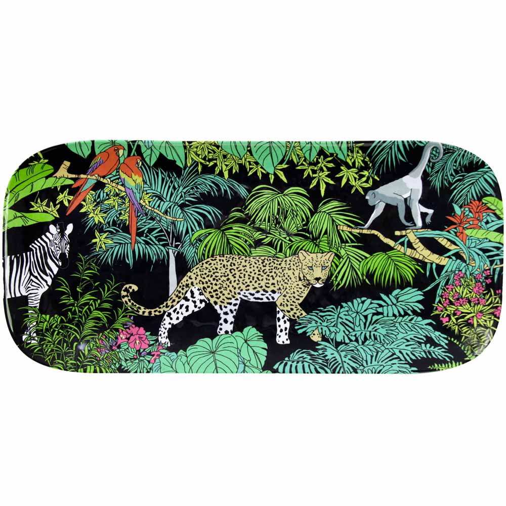 Plat à cake mélamine Jungle 37,5 cm, LES JARDINS DE LA COMTESSE