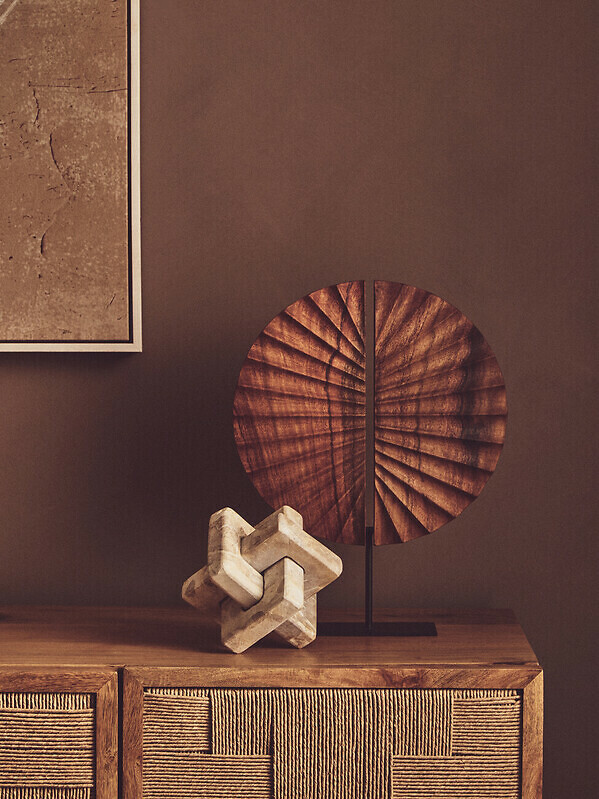Decor Marble Knot Sculpture in White, FIFTY FIVE SOUTH