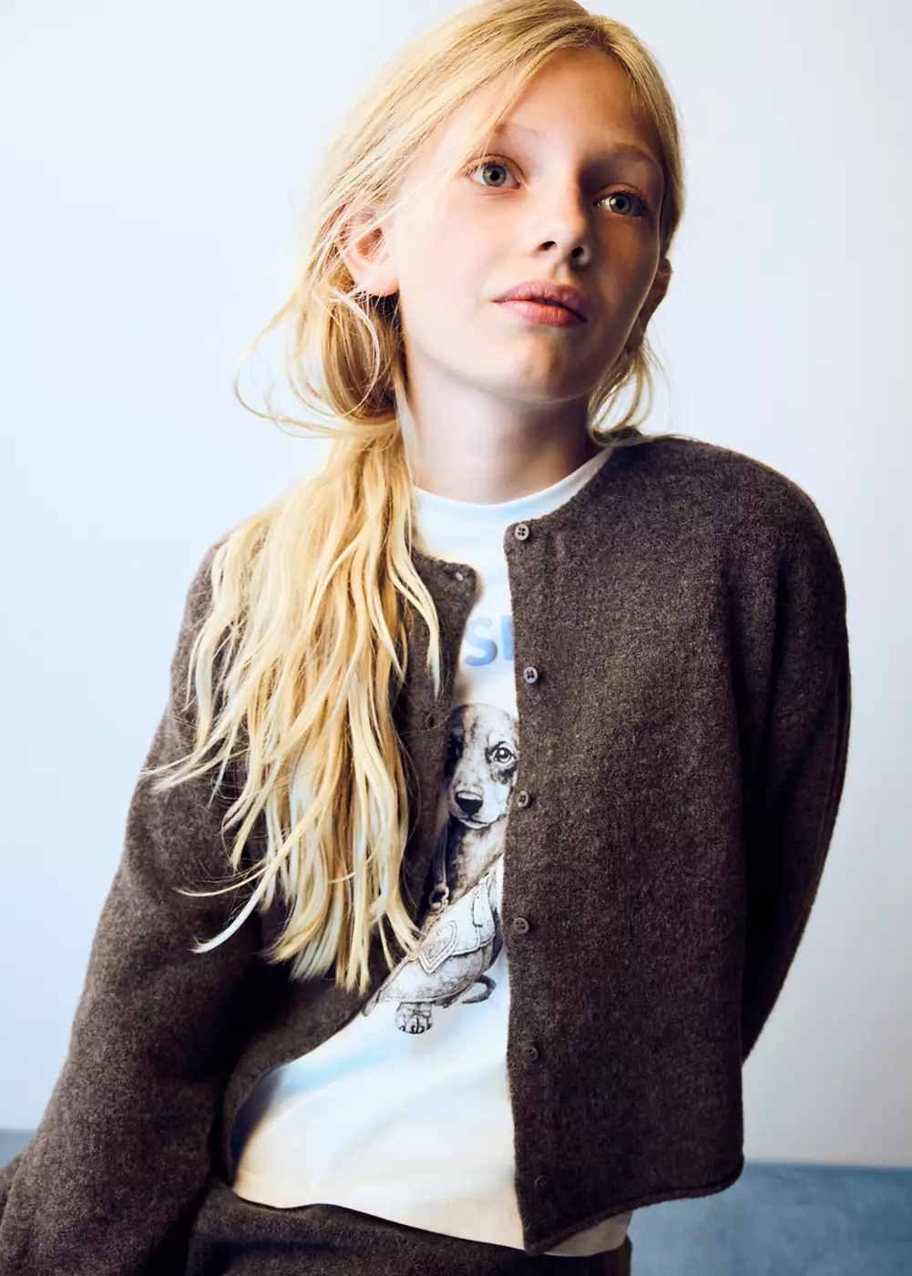 Cardigan en maille à boutons, MANGO KIDS