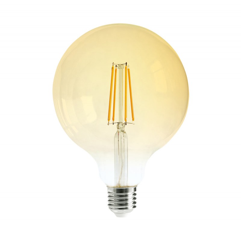 Ampoule Led 8w E27 Globe Ambré Diam. 9.5 Cm, MILLUMINE