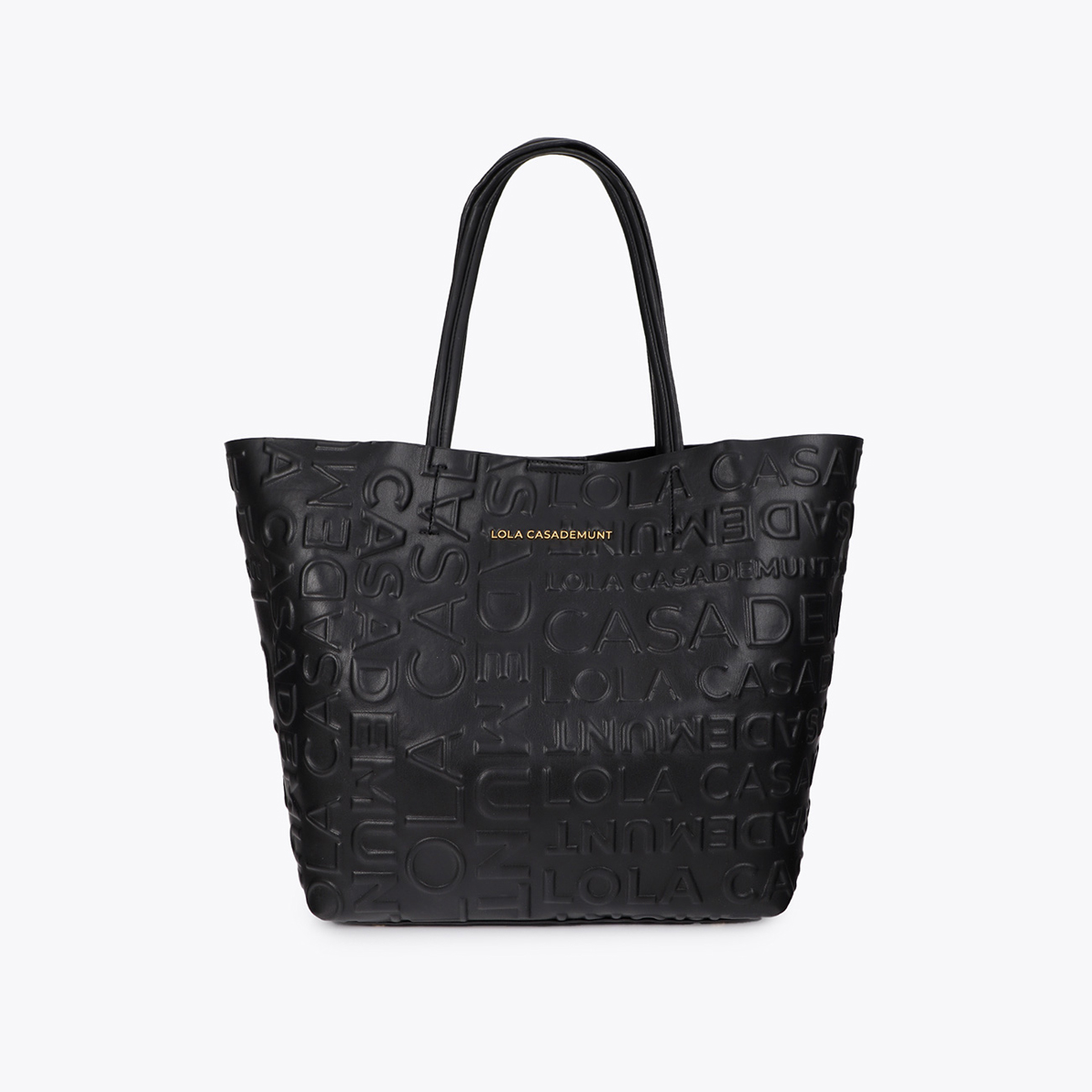 Cabas à logo embossé en simili cuir, LOLA CASADEMUNT