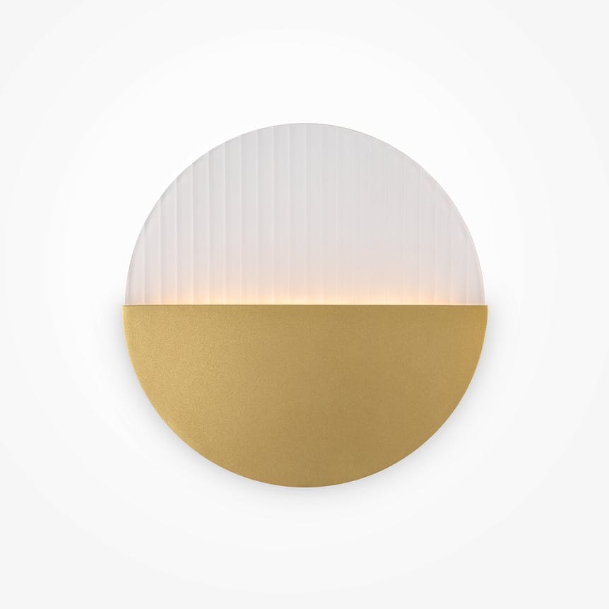 Applique murale moderne – disque doré strié ⌀30 cm LAUREL, PIER IMPORT