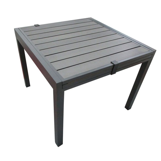 Table De Jardin Extensible En Aluminium Avec Plateau Composite Byron gris foncé <span itemprop=