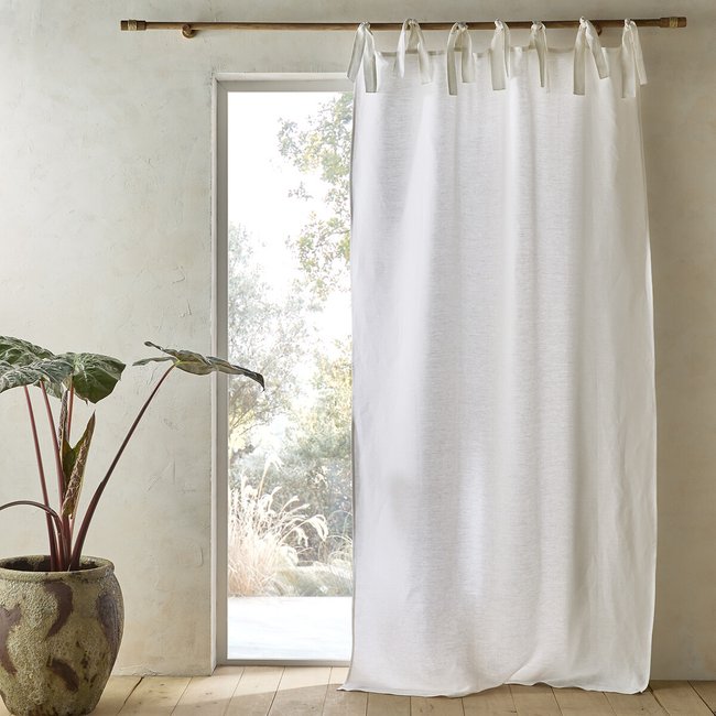 Colin Linen Lined Curtain with Ties - AM.PM
