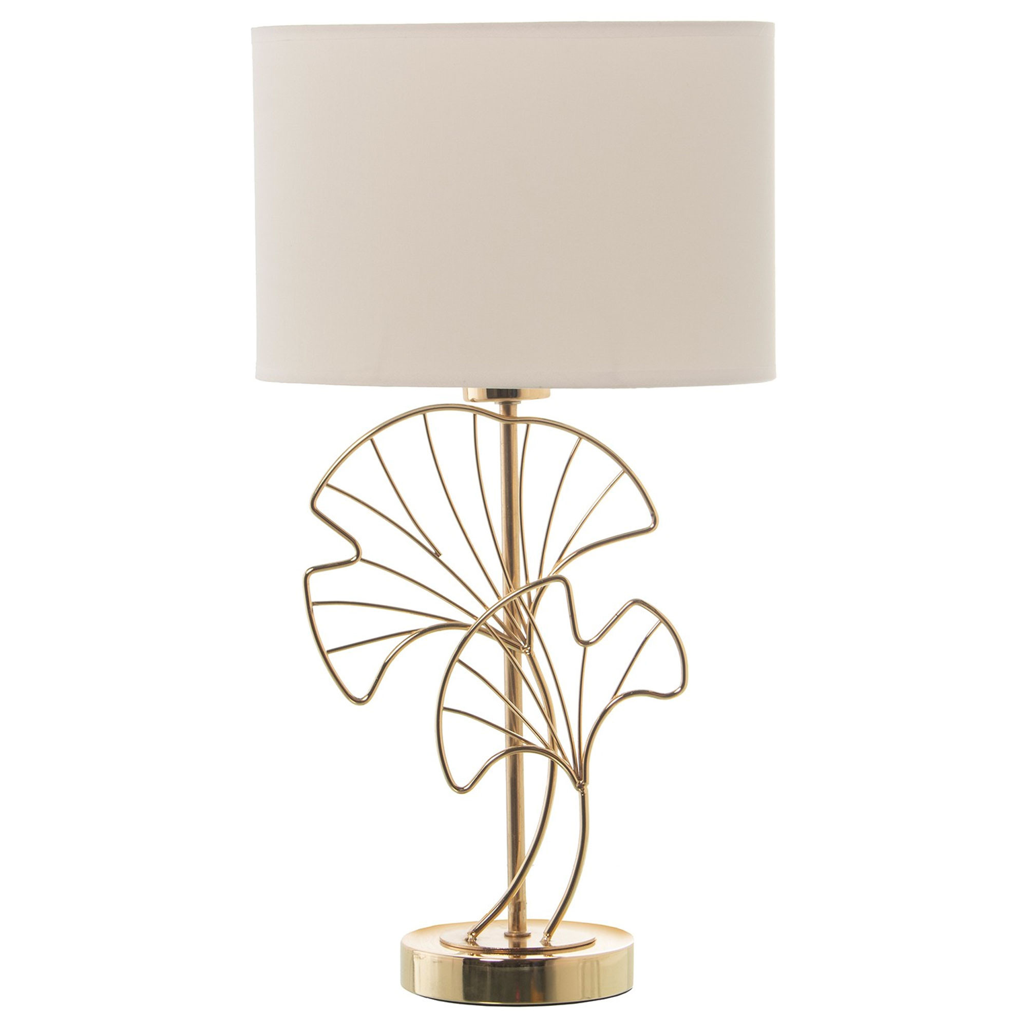 Lampe à poser métal doré gingko 26x26x37cm, WADIGA