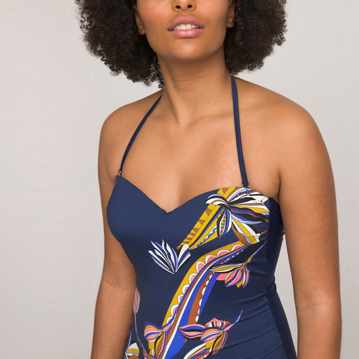 Tankini preto bordado Afro