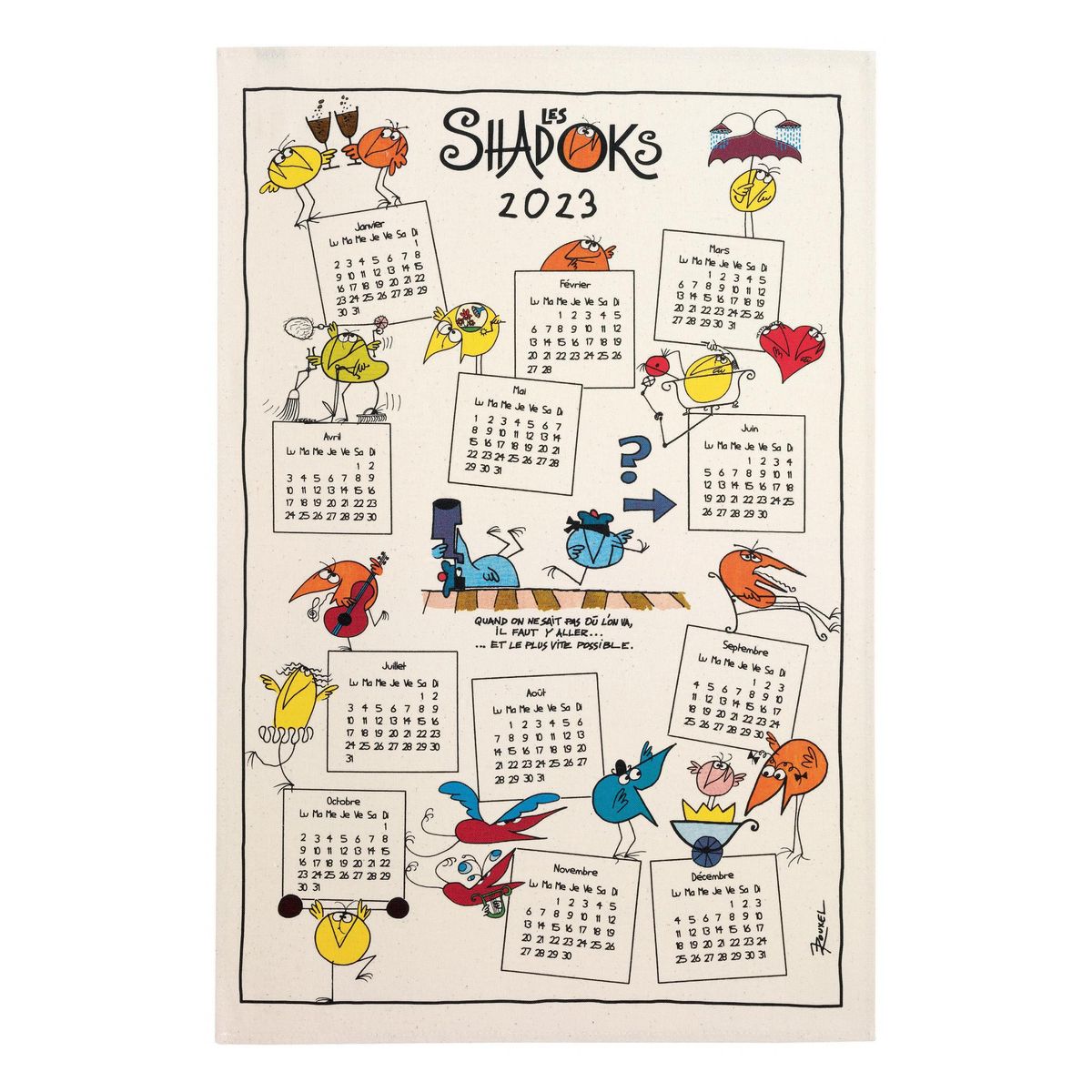 Calendrier Maquillage 2023 Torchon Shadoks Calendrier 2023 Ecru Winkler | La Redoute