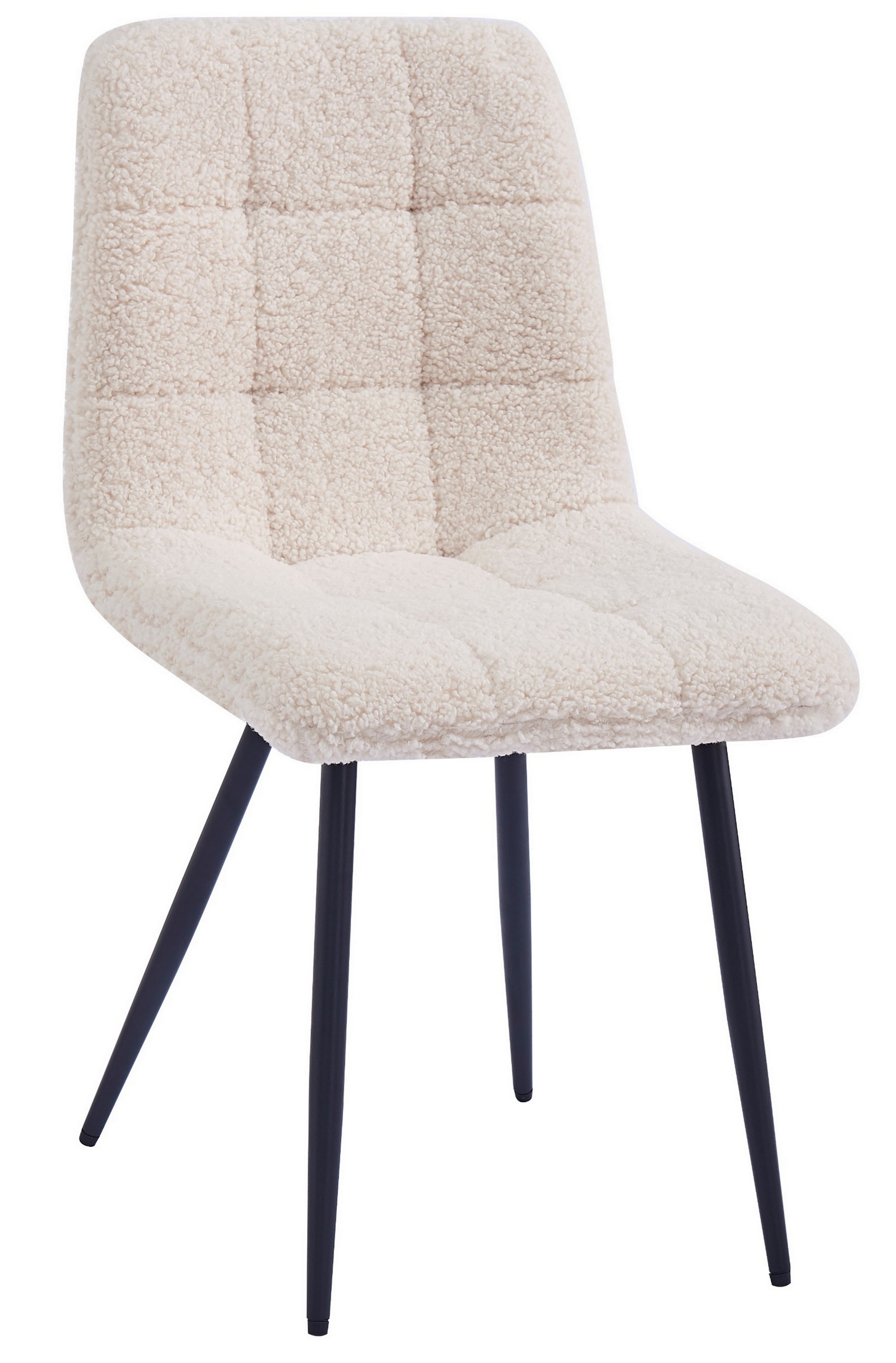 Lot de 2 chaises, métal et bouclette, BJORN, NORDLYS