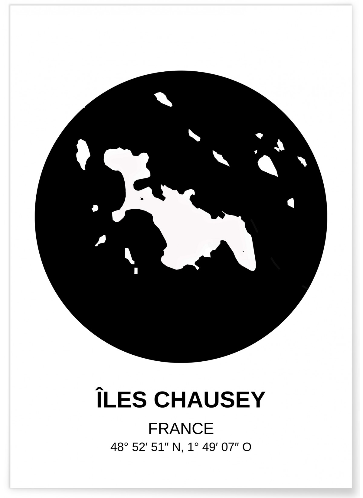 Affiche Carte Îles Chausey, L'AFFICHERIE