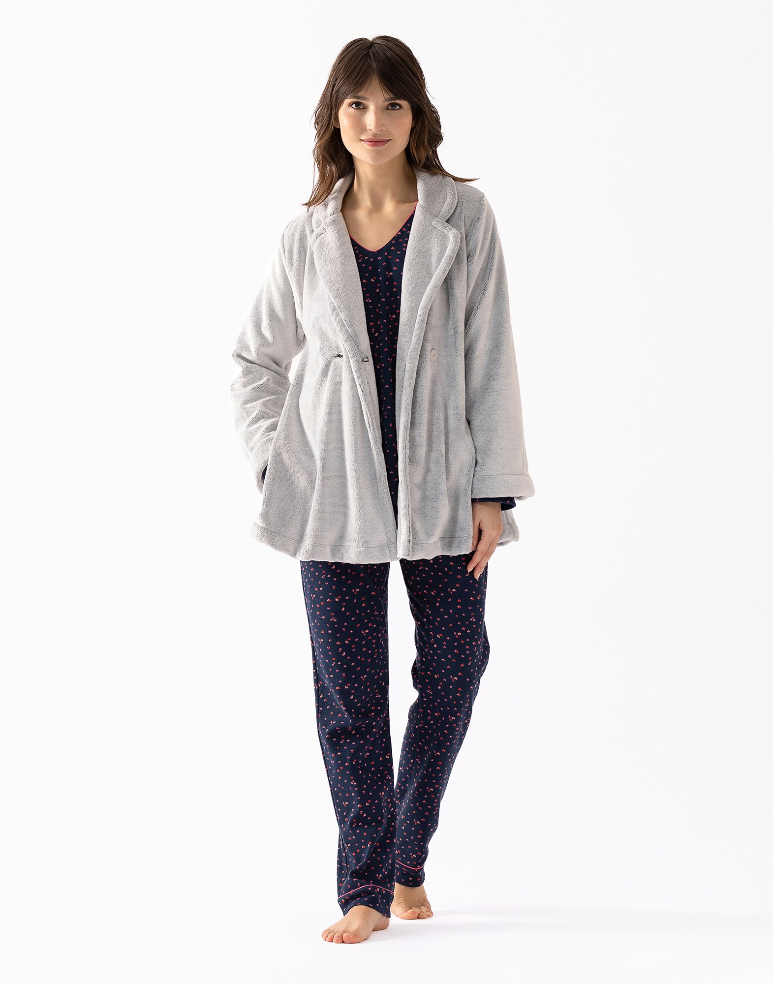 Veste en peluche flanelle ESSENTIEL H77A, LE CHAT