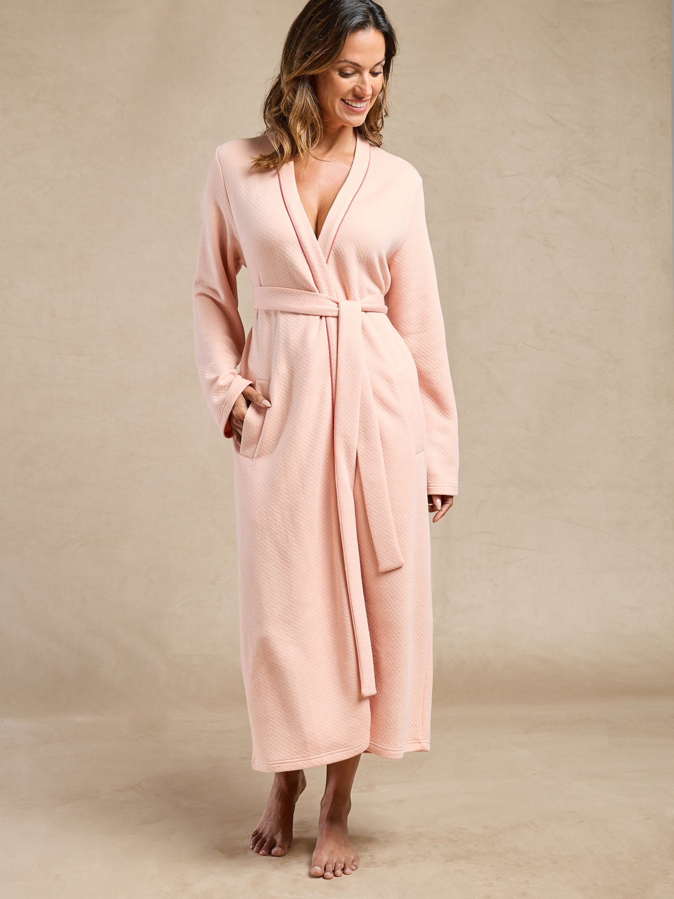 Peignoir kimono maille jacquard, DAXON