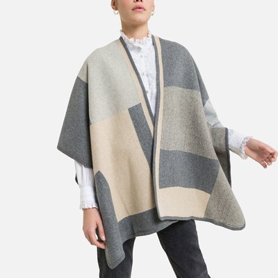 Checked Poncho LA REDOUTE COLLECTIONS