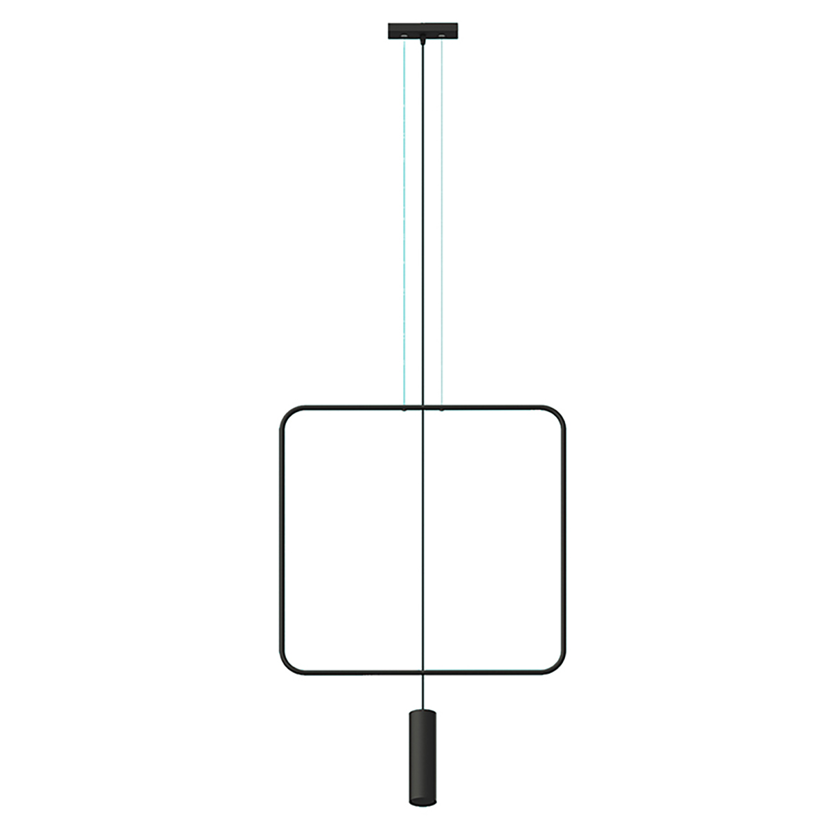 Suspension Acier Noir GU10 1 Rana, EDEN