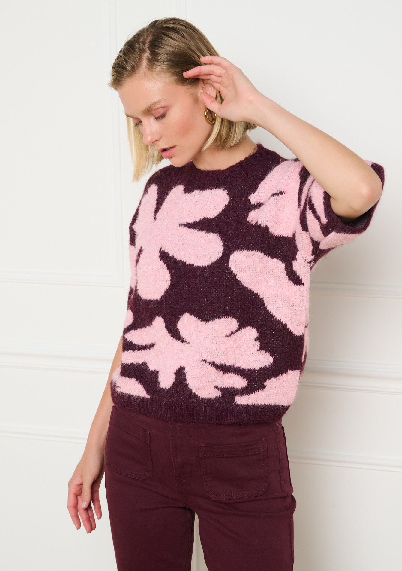 Pull jacquard fleuri, LOLALIZA