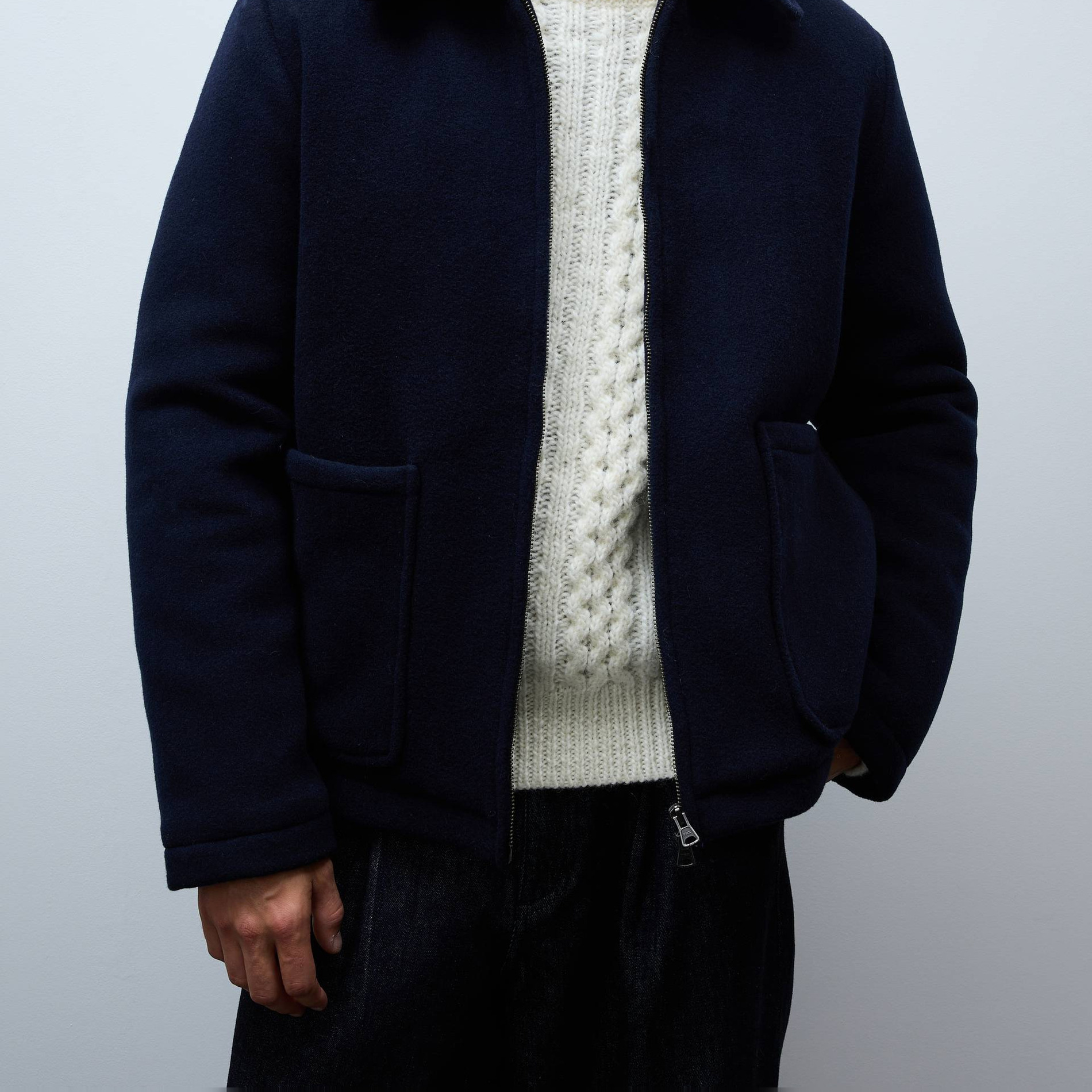 Veste zippé contenant de la laine, MONOPRIX