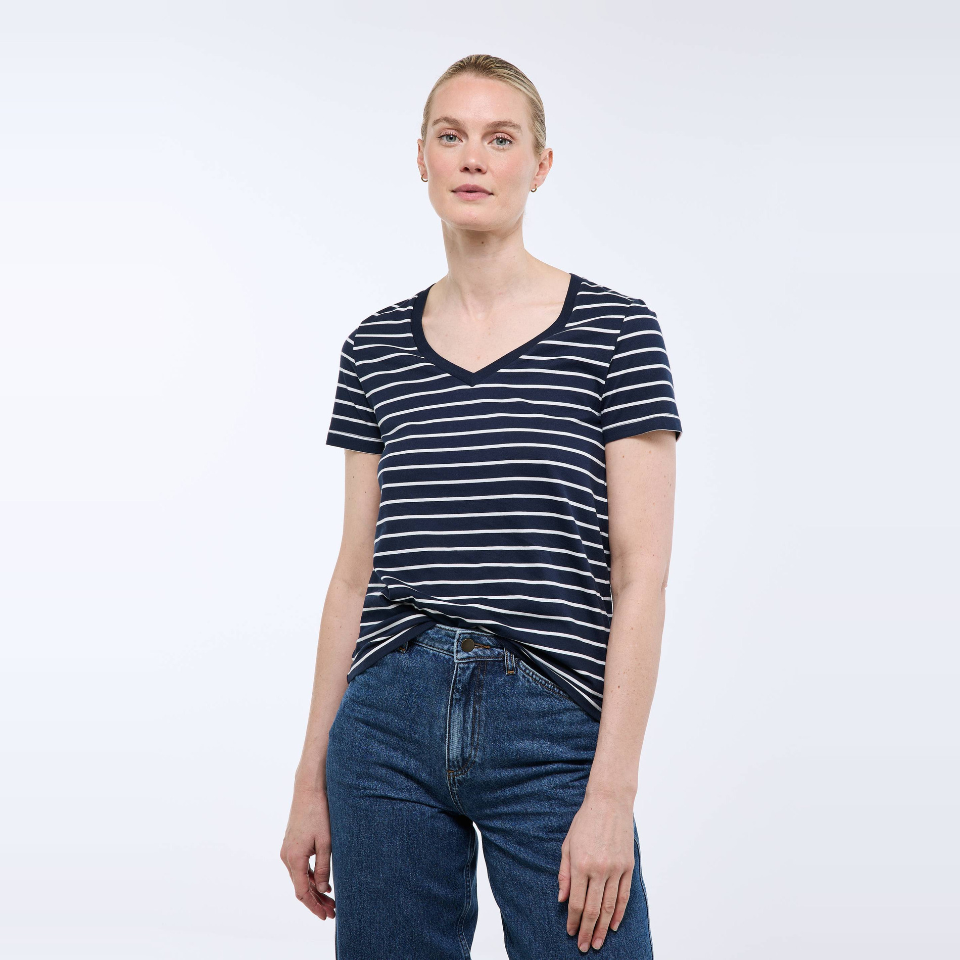 T-shirt manches courtes uni en coton BIO GOTS, MONOPRIX