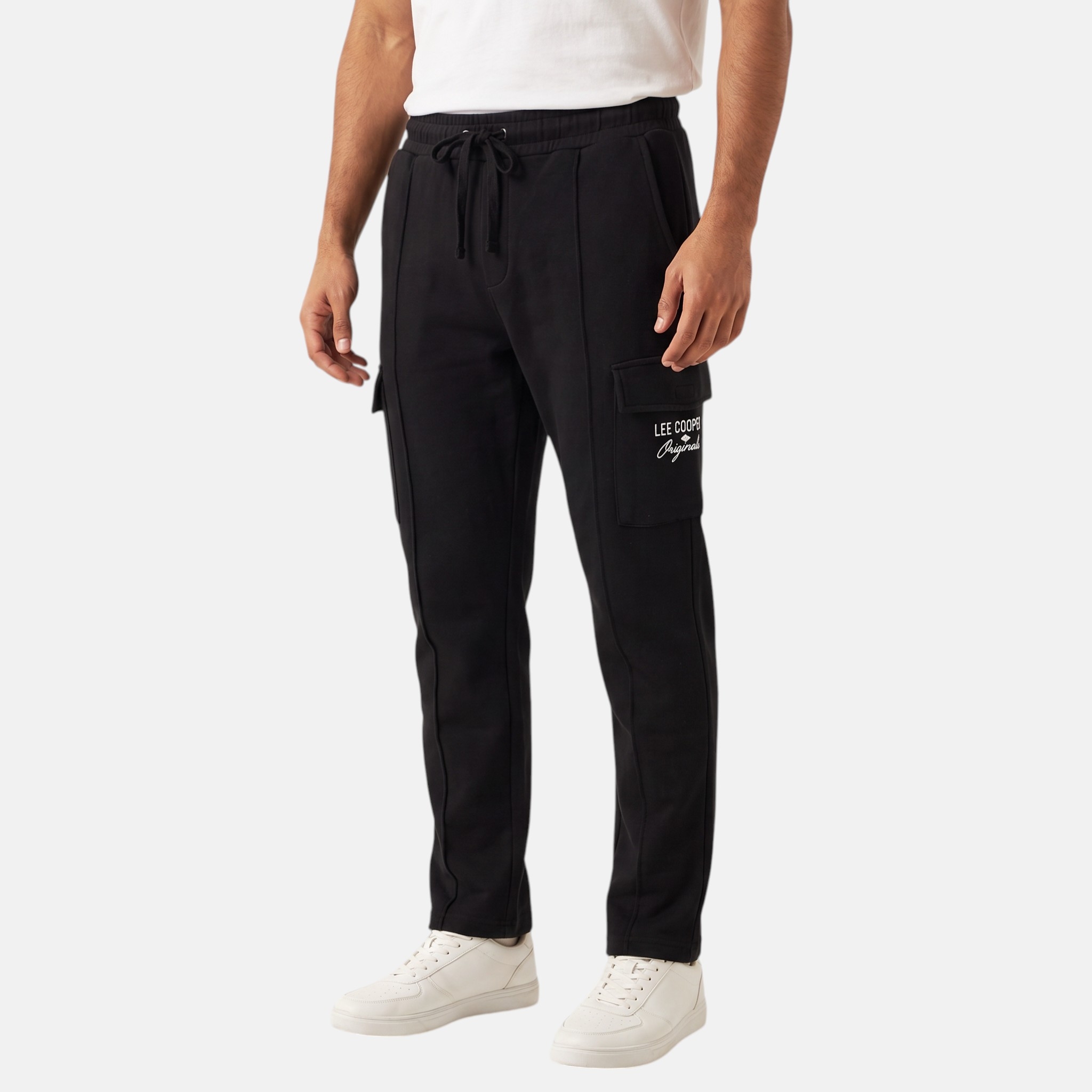 Pantalon de jogging à cordon de serrage, coupe droite et poches cargo SLIM, LEE COOPER
