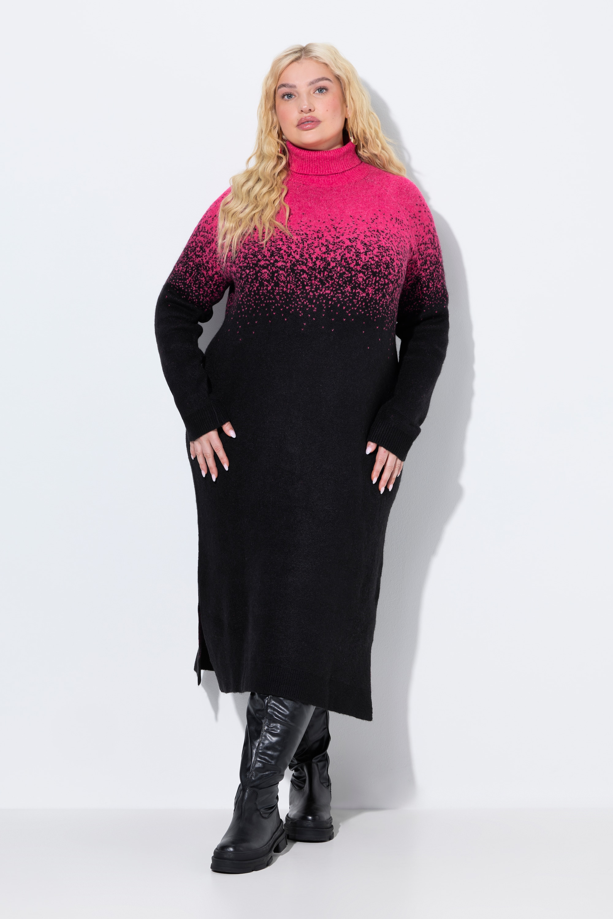 Robe midi en maille, dégradé de couleurs, ULLA POPKEN