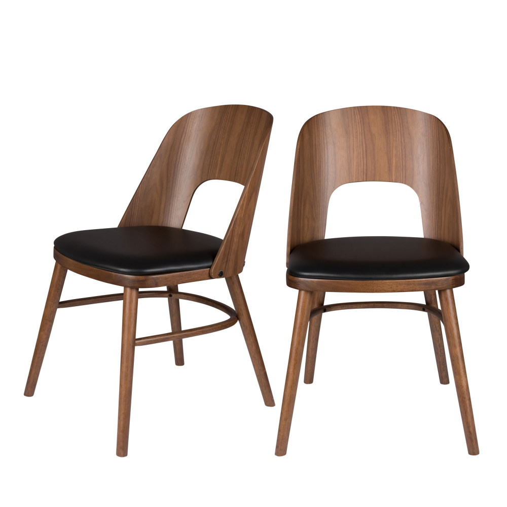 Lot de 2 chaises en bois et simili - Talika, DUTCHBONE