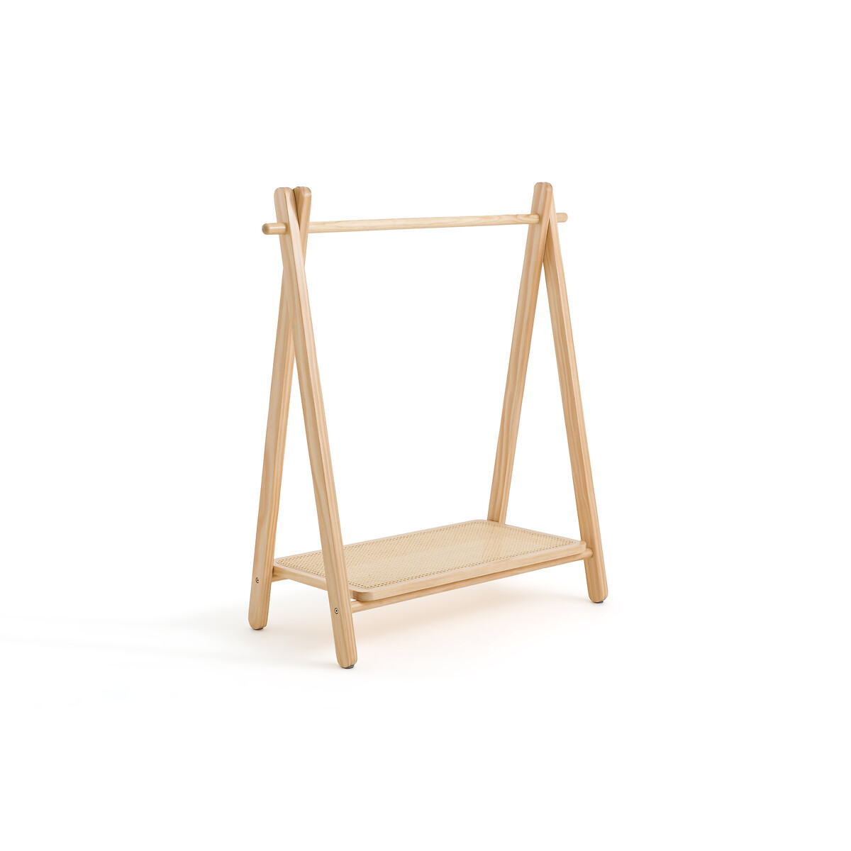 Esmee Solid Pine and Rattan Cane Rack