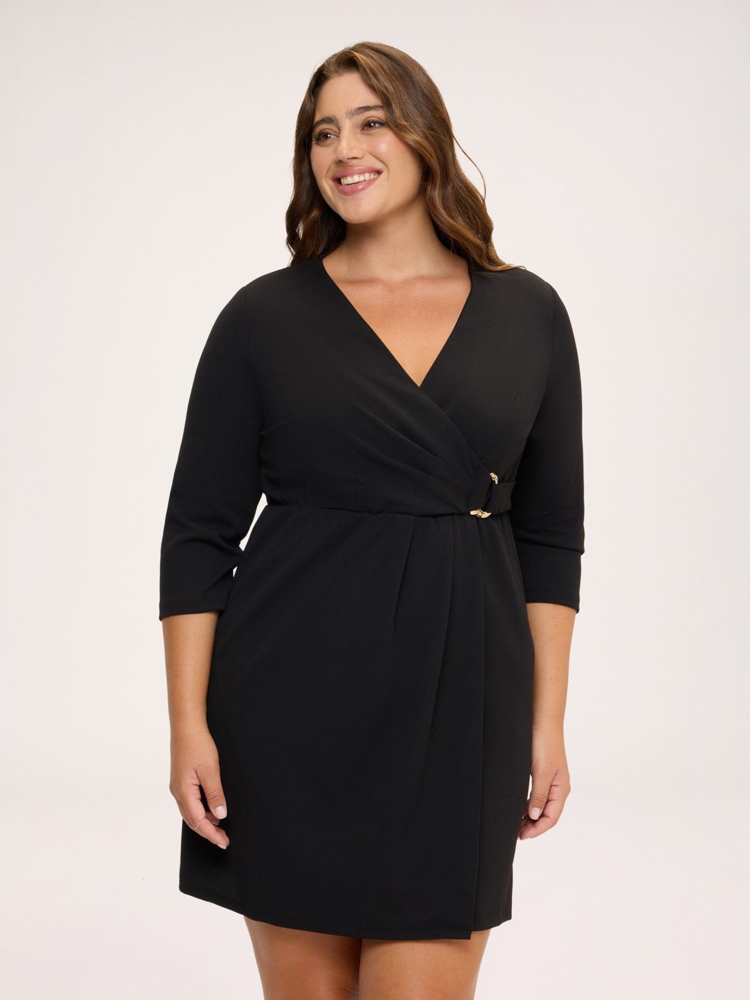Robe portefeuille avec boucle, FIORELLA RUBINO