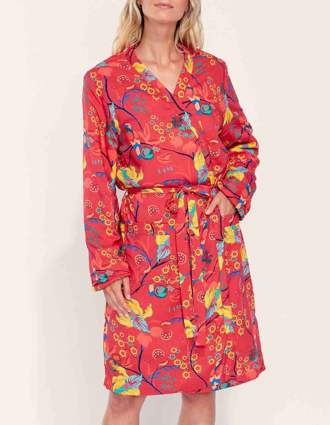 Kimono imprime long double polaire Ecovero TOUDOU