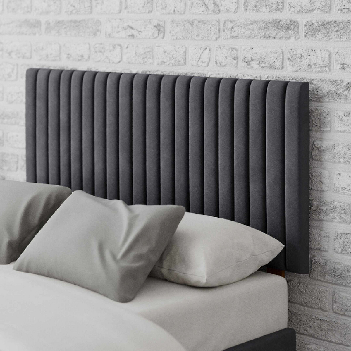 Vertical tufted store headboard